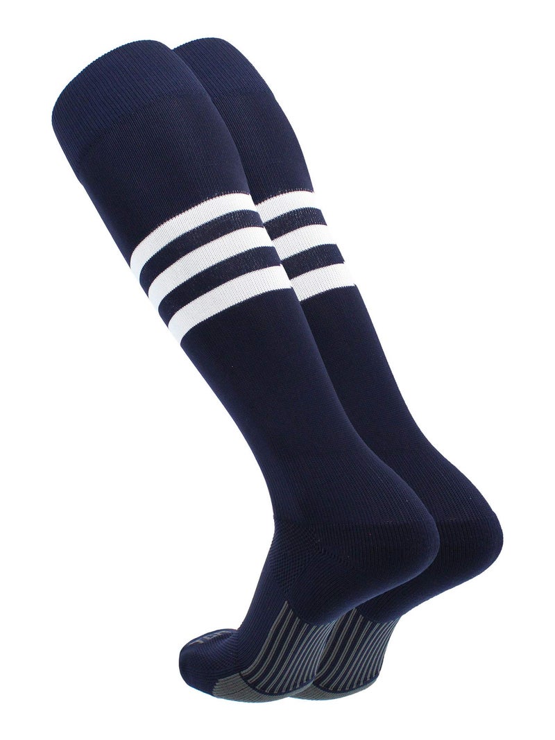 TCK Performance Baseball/Softball Socks (Navy/White, Small) - Image 1